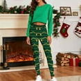 thumbnail image 4 of QIUOMBBP Women's Striped Leggings High Waisted Holiday Christmas Yoga Pants Stretchy Full Ankle Length Tights, Green, XL, 4 of 10
