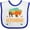 White and Royal, variant on Inktastic Wyoming Vacation Buffalo Silhouette Boys or Girls Baby Bib