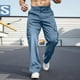 thumbnail image 2 of Pantalones cargo para hombre, corte regular elástico, pierna ancha, bolsillos laterales, poliéster, para todas las estaciones, senderismo y uso al aire libre, tallas S-XXL, 2 of 5