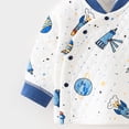 thumbnail image 6 of Baby Boy 2‑Piece Quilted Kimono Wrap Pajama Set with Cartoon Print,Newborn Sleepwear 9-12 Months, 6 of 7