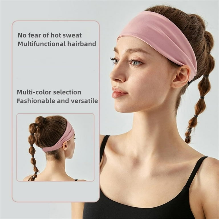 Women's Sports Headbands TERSE Non-Slip Headbands For Women - 4 Pack Wide Elastic Hair Bands For Yoga & Workouts Yoga Running Headbands