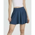 thumbnail image 3 of Real Essentials 4 Pack: Women's Soft Casual Pleated Mini Skirt - Skater A-Line Flowy Skirts (Available In Plus Size), 3 of 6