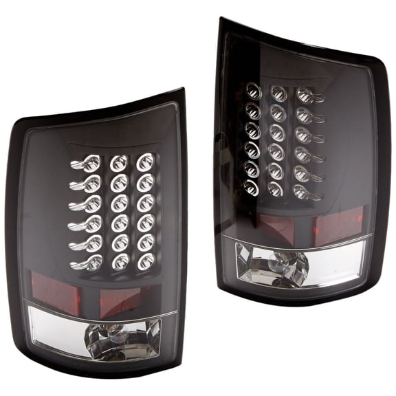 Spec-D Tuning LT-RAM02JMLED-TM Dodge Ram 1500 2500 3500 Black Led Tail Lights