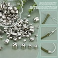 thumbnail image 4 of 345pcs 7 Sizes Metal Cord End Cap Platinum End Caps Leather Ends Caps Suede Fiber Crimps End Beads Caps Cord Lock Bead End Cap for DIY Crafts Tassel Necklace Making Supplies 5-12x4-12mm, 4 of 9