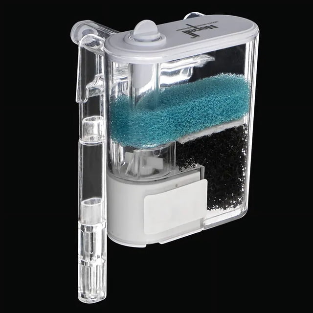 Hang On Filter - Bomba de oxígeno con suspensión de cascada de energía externa 3 en 1 - Sumergible para colgar carbón activado bioquímico montado en la pared Filtración de agua para peceras