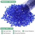 thumbnail image 2 of Uxcell High Luster Fire Glass Gravel Stone, Broken Glass Pieces for Crafts 6-9mm, 900g/1.98-Pound [Dark Blue], 2 of 7