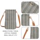 thumbnail image 3 of 2 piezas de bolso bandolera, bolsas de paja colgantes para teléfono móvil, bolso de hombro pequeño, bolso de mano con correa larga, bolso de playa para niñas y mujeres, 20 x 12 cm, 3 of 5