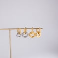 thumbnail image 3 of Sunyuer 18K Gold Plated Stainless Steel Double Hoop Earrings - Minimalist & Chic Statement Jewelry for Women, 3 of 6