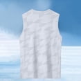 thumbnail image 5 of TKKCS Mens Geometric Print Workout Tank Tops- Quick Dry Breathable Lightweight Crew Neck Gym Sleeveless Athletic Shirts White Size 2XL, 5 of 9