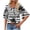 White, variant on DeHolifer T-Shirts for Women V-Neck Camouflage Printed Ruffle Short Sleeve Summer Trendy Beach Lightweight Casual Tops Blue S