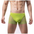 thumbnail image 2 of Men's Underwear Boxer Briefs Ice Silk Mesh Solid Quick Dry Boxers Shorts Comfortable Underwear Green L, 2 of 8
