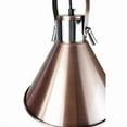 thumbnail image 2 of EQLight EQPPCC11 12 x 11 in. Yatzil 1-Light Bronze Cone Pendant with Chrome Elements, 2 of 3