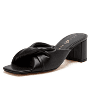 Katy Perry Womens The Tooliped Twisted Dress Heel Sandal (Black, 9)
