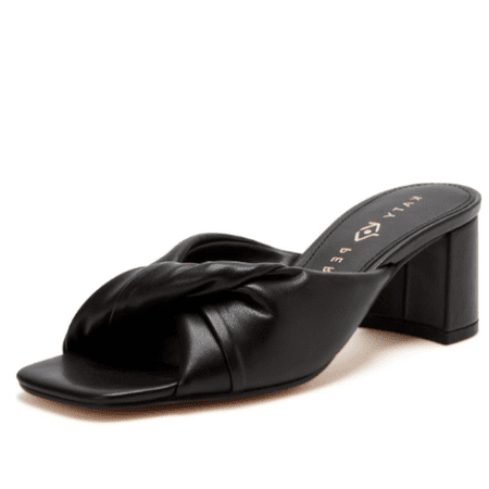 Katy Perry Womens The Tooliped Twisted Dress Heel Sandal (Black, 9)