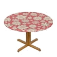 thumbnail image 3 of JEUXUS Vintage Groovy Flowers Round Tablecloth,Pink Daisy Circle Table Cover Stain Resistance Water Repellent Table Cloth for Home Kitchen Dining Party Patio Indoor Outdoor, 3 of 7