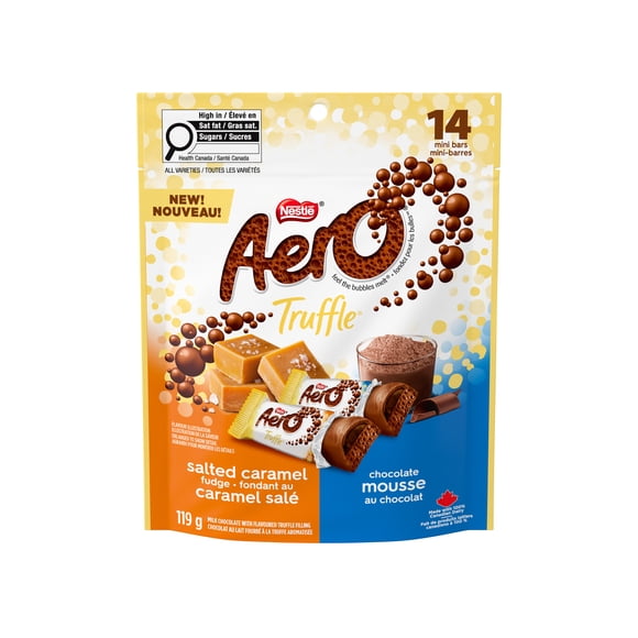 Aero Truffle Assorted Mini Bars, Salted Caramel Fudge & Chocolate Mousse Flavours