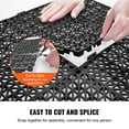 thumbnail image 4 of KFFKFF Modular Interlocking Cushion, 12 Pack 12" x 12" Splicing Drainage Mats, Soft PVC Interlocking Drainage Floor Tiles,Non-Slip Drainage Holes for Restroom, Bathroom, Kitchen, Pool, Wet Areas, Blac, 4 of 9