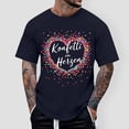 thumbnail image 4 of Luwomo Short Sleeve T Shirt for Men Heart Print Crew Neck Tee Loose Male Clothes, 4 of 5