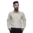 thumbnail image 1 of BESTMAN Long Sleeve Formal Shirt For Men Printed Button Down Cotton Men Shirts, 1 of 5