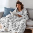 thumbnail image 3 of Gray Spring Floral Throw Blanket, Flannel Fleece Blanket with Striped Design for Couch, Summer Botanical Floral Watercolor Soft Breathable All Season Plush Blankets for Sofa Office Travel 40"x50", 3 of 9