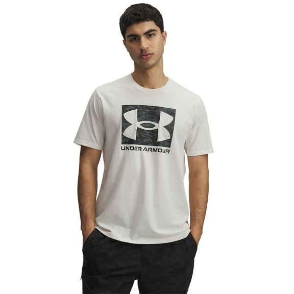 Men's Under Armour Camo Boxed Logo Tee Color: Stone Size: S