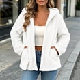 thumbnail image 5 of Ghalytn Women's Fleece Jacket Hooded Zip Up Fuzzy Coat with Pockets for Fall and Winter, 5 of 8