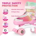 thumbnail image 3 of Patines LEVYTEMP Rainbow para niñas y niños de 6 a 12 años, color rosa, 3 of 6