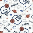 thumbnail image 5 of Lambs & Ivy Baby Sports 100% Cotton Fitted Crib Sheet - Football/Basketball, 5 of 5