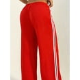 thumbnail image 4 of Women'S Wide Leg Loose Sweatpants Low Rise Y2k Drawstring Workout Sports Pants Red S, 4 of 8