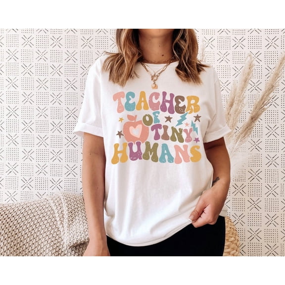 Teacher of Tiny Humans Shirt, Teacher Shirt, Teacher Gift, Teacher Shirts, Teacher Tee, Pre School Teacher Shirt, Preschool Teacher Gifts TSHIRT All Size S-5XL