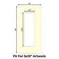 thumbnail image 2 of Off White Picture Frame Mat for 10x20 Frames - Fits 5x15 Photos - 10 Mats, 2 of 7