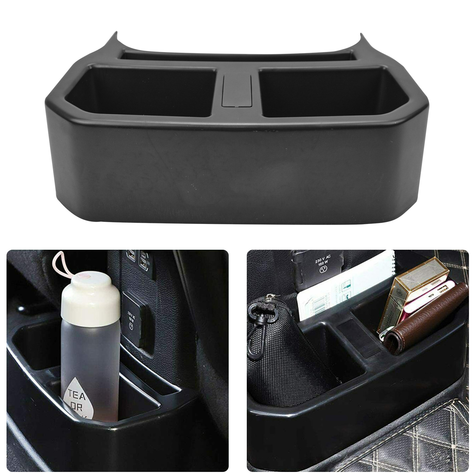 YOMTOVM Rear Cup Holder Floor Console Mounted Drink Holder Rear Seat
