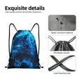 thumbnail image 4 of Balery Ice Blue Fire Wolf Pattern Drawstring Backpack Bag Sport Gym Sackpack Cinch Bags Pattern Drawstring Backpack Bag Sport Gym Sackpack Cinch Bags -Small, 4 of 6