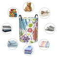 thumbnail image 4 of ZICANCN Colorful Art Floral Illustrations Laundry Basket Organizer, Dirty Clothes Hamper for Bathroom Bedroom Laundry Room, Small Size, 4 of 7