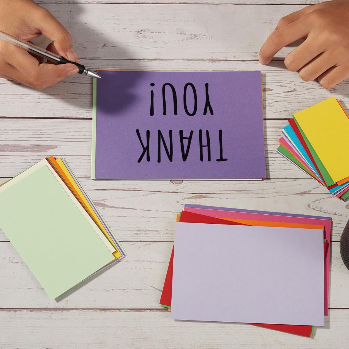 100 Pack Colorful Thick Paper Cardstock Blank Colored Cards Stock for Invitations, Greeting Cards Making, Postcards, Photos, 250GSM Thick Paper Colorful,5x7 Cardstock