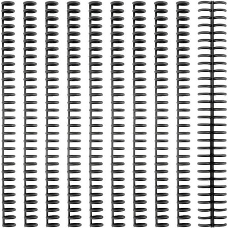 12Pcs Binding Combs Spines 30 Rings Black Plastic Coil Machine Wire Twin Spiral Trimmable Book Binder Adding Pages for Teacher Student Document Notebook File Making 1/2 Inch Black