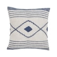thumbnail image 2 of Laddha Home Designs Handwoven Diamond Cotton Throw Pillow Cover - 20" - White and Blue, 2 of 8