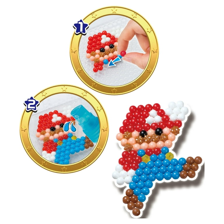 Aquabeads Super Mario Creation Cube, Complete Arts & Crafts Bead Kit for  Children - over 2,500 beads & Display Stand the create Mario, Luigi,  Princess Peach & more 