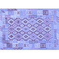 thumbnail image 1 of Ahgly Company Machine Washable Indoor Rectangle Southwestern Blue Country Area Rugs, 4' x 6', 1 of 4