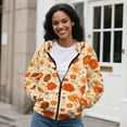 thumbnail image 3 of DISNIMO Flower Printed Hoodies for Women Long Sleeve Hooded Jackets Zip Up Sport Sweatshirt for Fall Winter, XS, 3 of 6