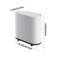 thumbnail image 1 of Slim Push to Open Trash Can with Wheels, Double Compartment Wet and Dry Waste Sorting Bin, Narrow Plastic Garbage Can with Removable Inner Bucket for Bathroom Bedroom Kitchen, 10 Liter^, 1 of 6