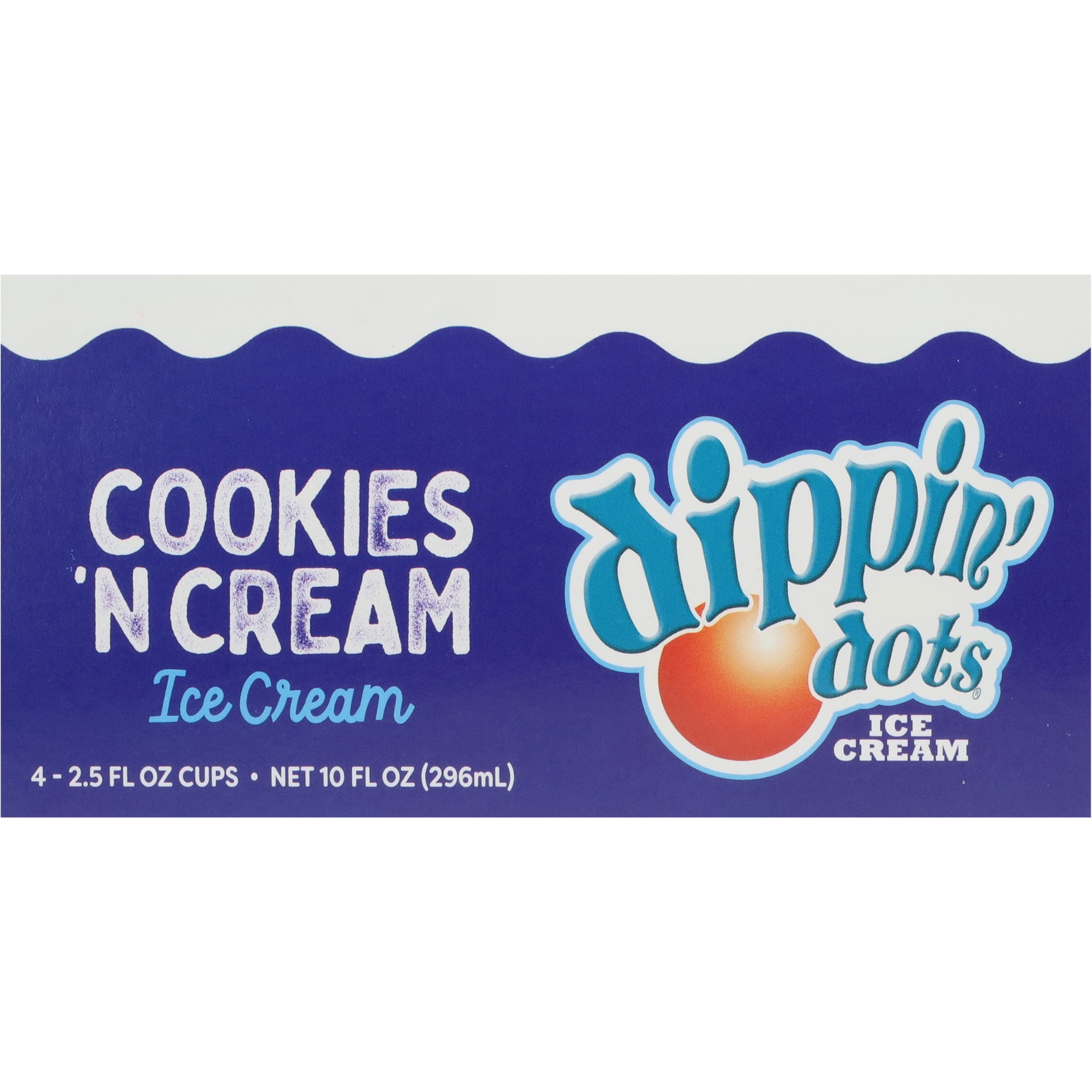 Dippin' Dots Cookies 'N Cream Ice Cream 4 - 2.5 fl oz Cups
