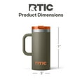 thumbnail image 4 of RTIC 16 oz Ceramic Lined Insulated Road Trip Travel Mug, Leak-Resistant Lid, Trailblazer, 4 of 7