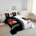 thumbnail image 3 of Valentine'S Day Couple Comforter Set Queen,King And Queen Crown Bedding Set For Adults Women Men,Red Black White His Hers Down Comforter Lover Romantic Quilt Set For Husband Wife, 3 of 7