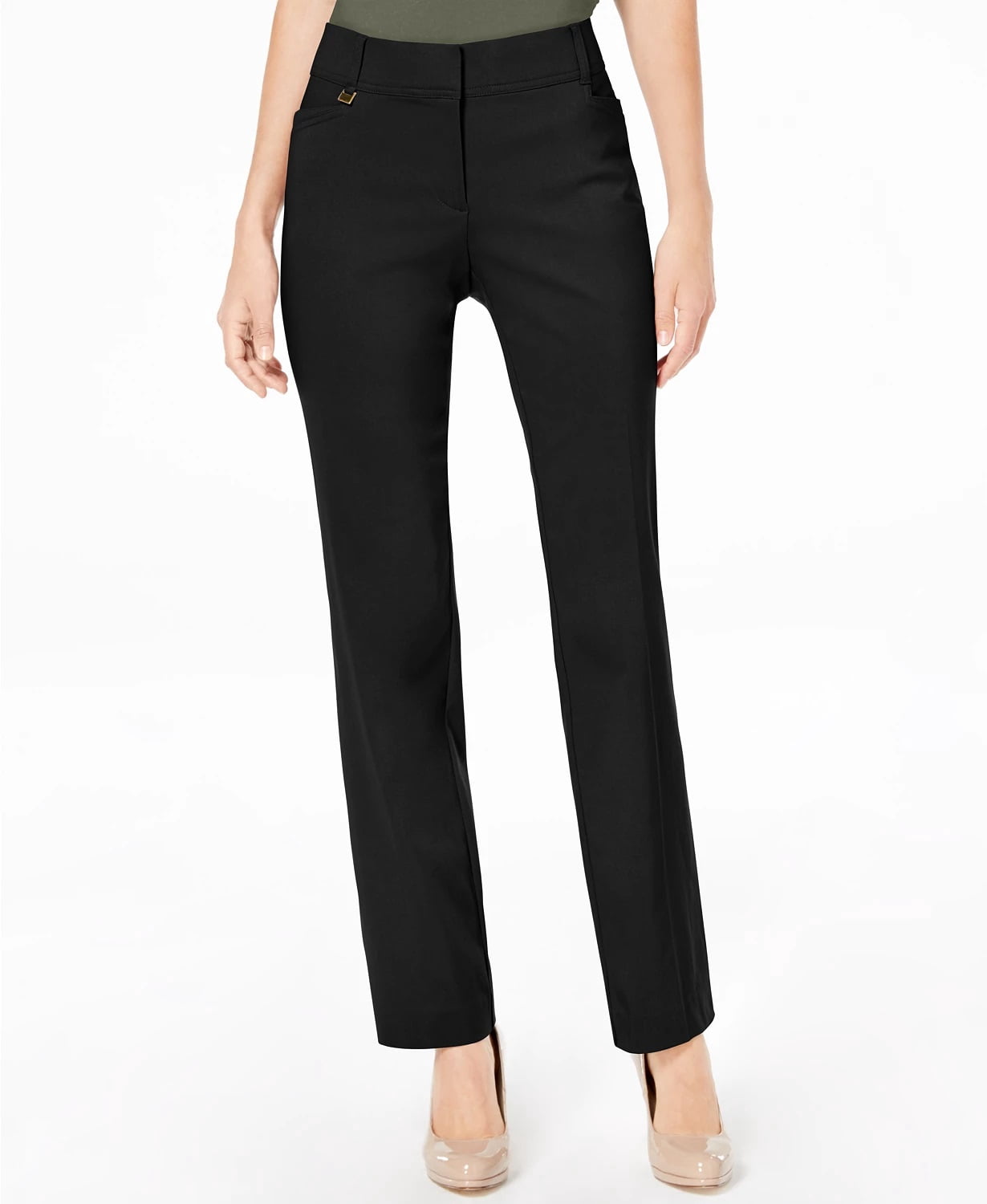 Plus Curvy Fit Straight Leg Pants 