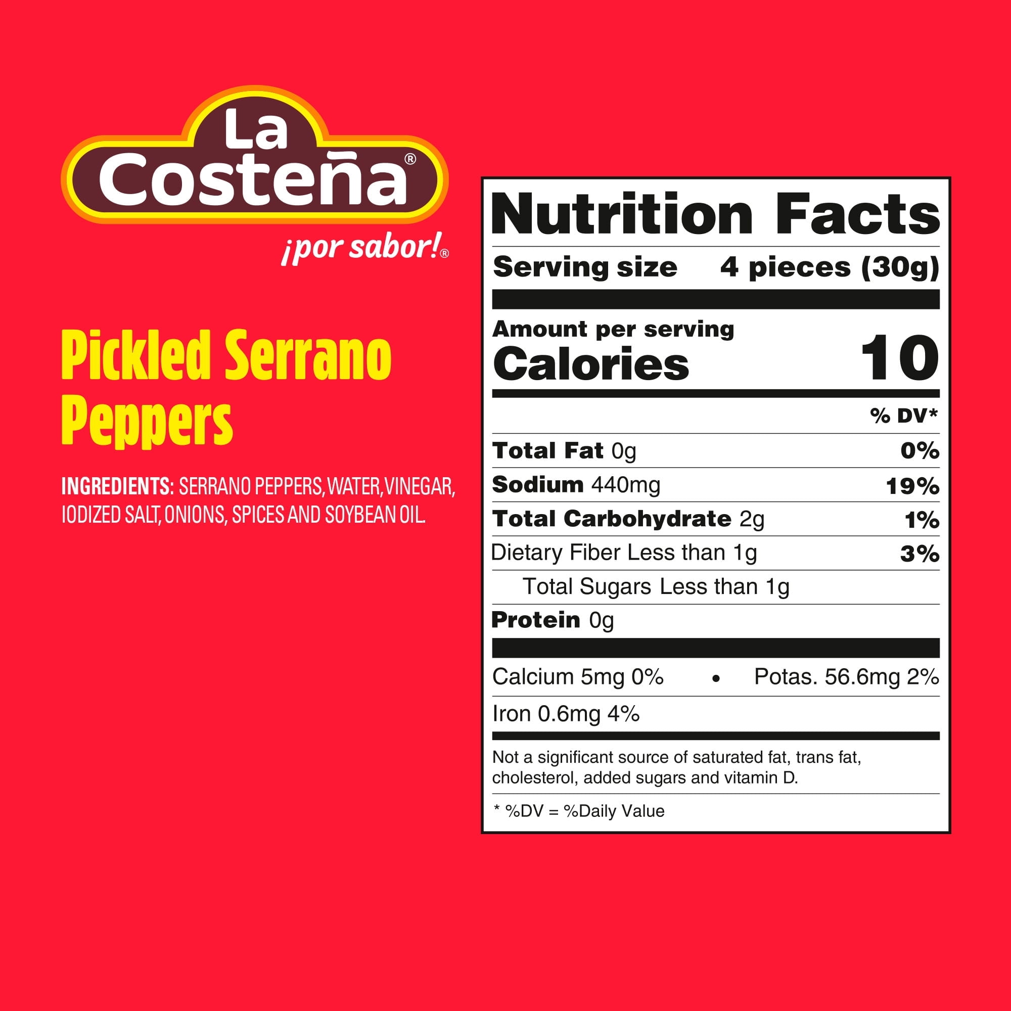 (Pack Of 12) La Costena Pepper Serrano 12 Oz