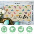 thumbnail image 3 of Happy Easter Door Mat Funny Text Indoor mat,Peeps Farmhouse Welcome Mats Holiday Creative Decorative Seasonal Burlap Welcome Floor Rabbit Mat Switch Mat for Outdoor 17 x 30 in, 3 of 6