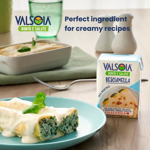Valsoia Soya Bechamel Sauce 200ml, British Import (Pack of 2)