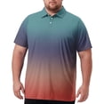 thumbnail image 3 of BRANROY Men's Big and Tall Polo - Fade Gradient UPF 50+ Mens Golf Shirts Short Sleeve, Collared Casual Work Shirts & Breathable Polo Shirts - Perfect for Summer,Pink,3XL, 3 of 8