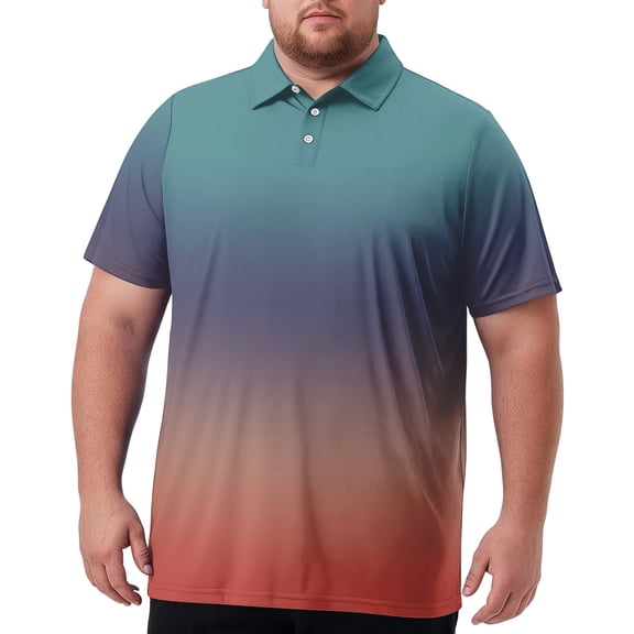 Sewkxo Men's Big and Tall Polo Shirts UPF 50 Casual Work Quick Dry Short Sleeve Collared Golf Shirt(XL-8XL),Pink 6XL